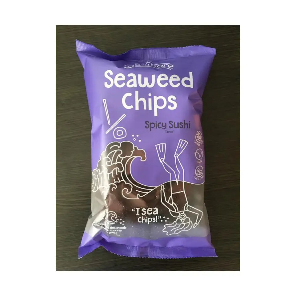 Seamore Zeewier tortilla chips spicy sushi 135 gram