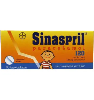 Sinaspril Paracetamol 120 mg 10 kauwtabletten