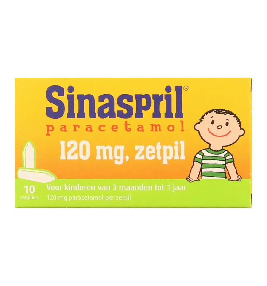 Sinaspril Paracetamol 120 mg 10 zetpillen