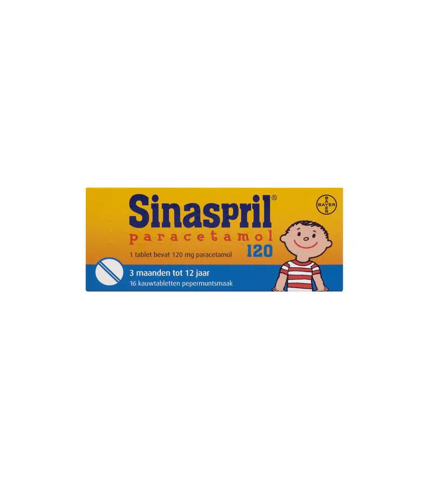 Sinaspril Paracetamol 120 mg 16 kauwtabletten