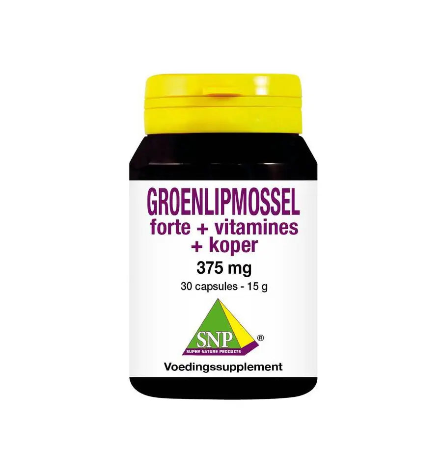 SNP Groenlipmossel forte + vitamines + koper 30 capsules
