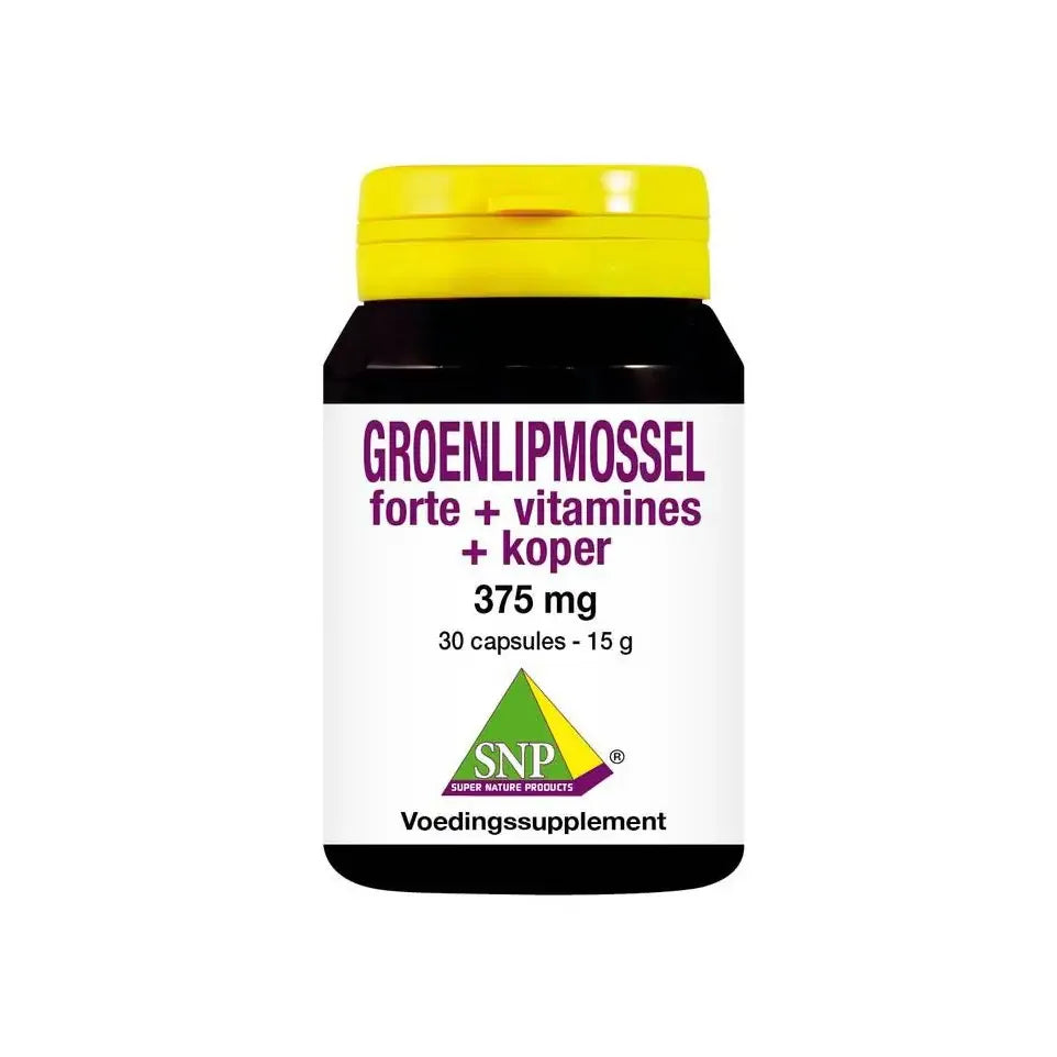 SNP Groenlipmossel forte + vitamines + koper 30 capsules