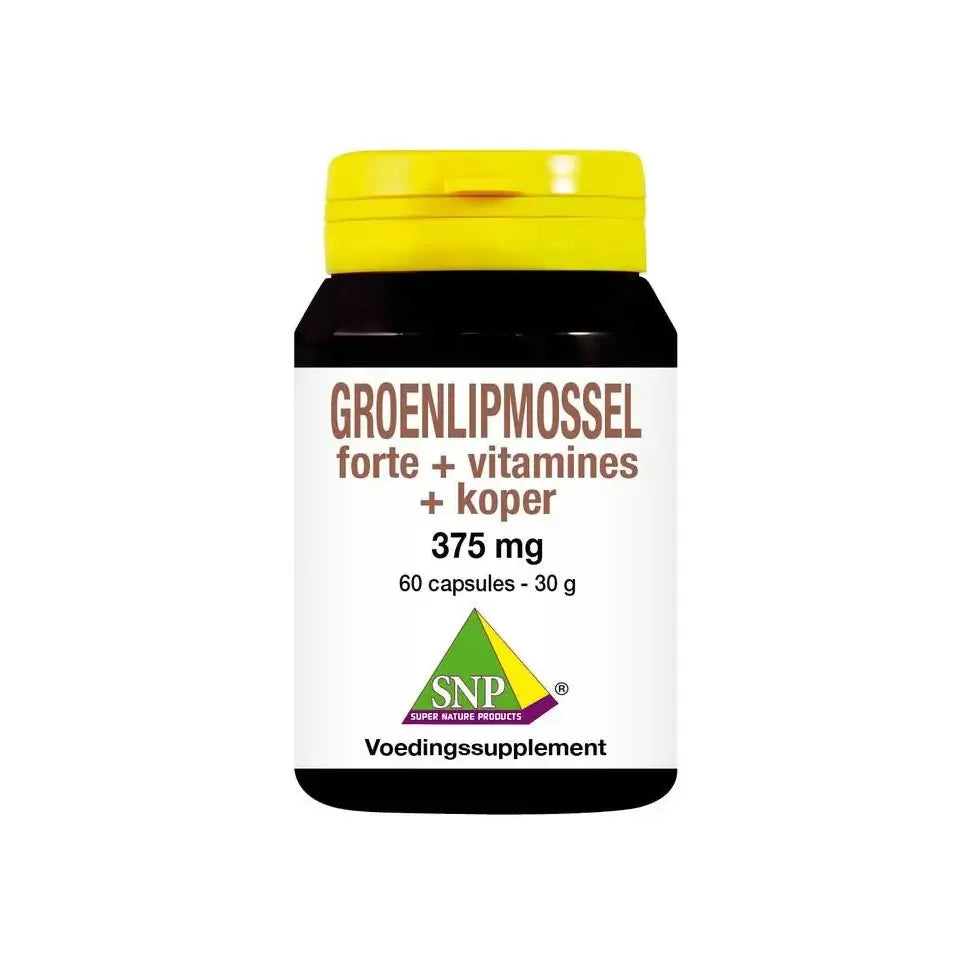 SNP Groenlipmossel forte + vitamines + koper 60 capsules