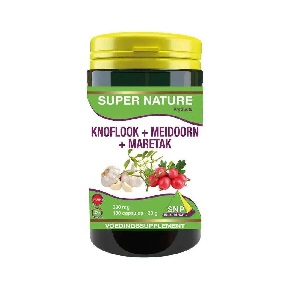 SNP Knoflook-meidoorn-maretak 390 mg puur 180 capsules