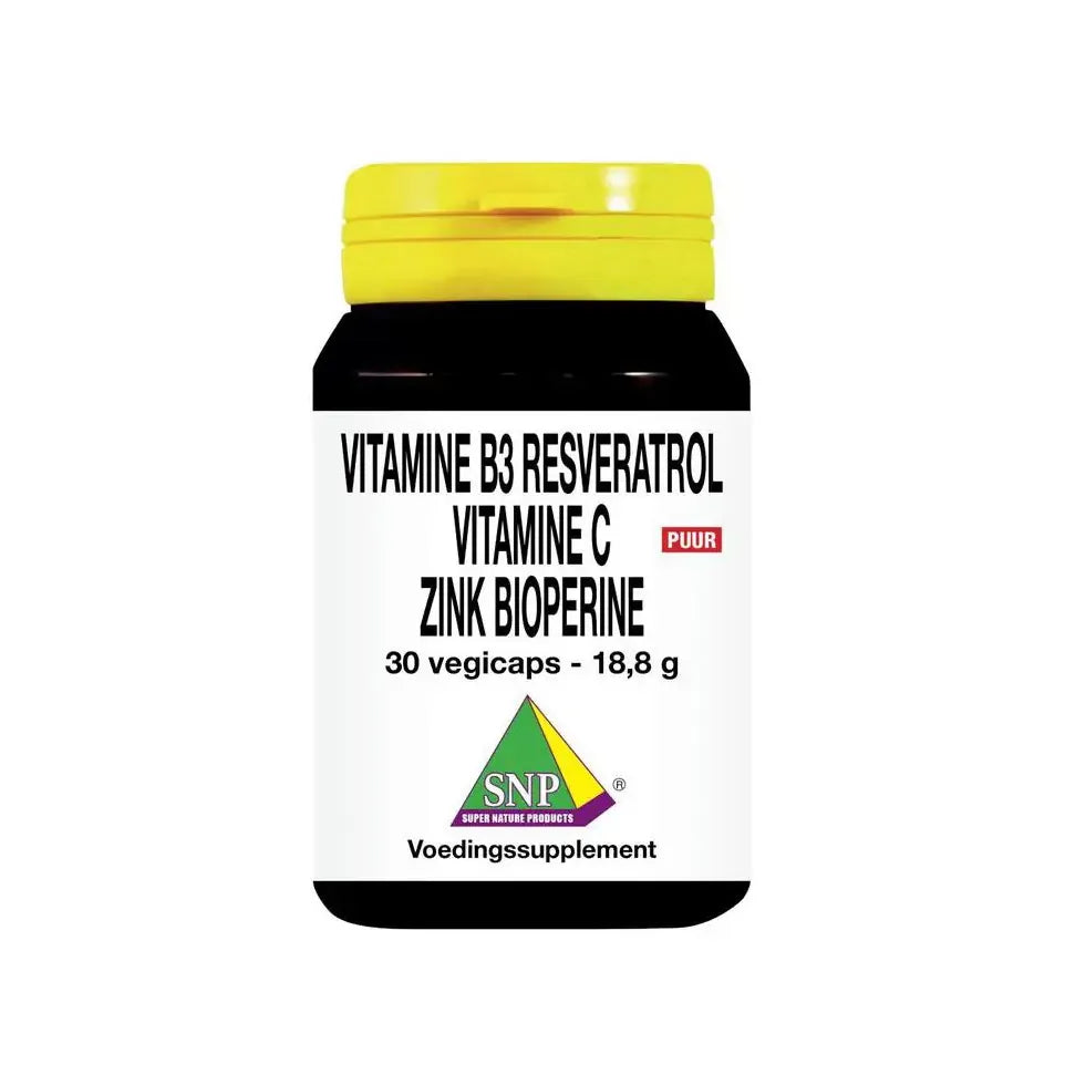 SNP Vitamine B3 resveratrol gebufferde vitamine C zink 30 vcaps