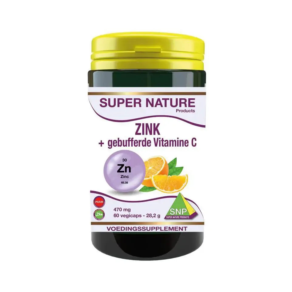 SNP Zink 50 mg + gebufferde vitamine C puur 60 vcaps