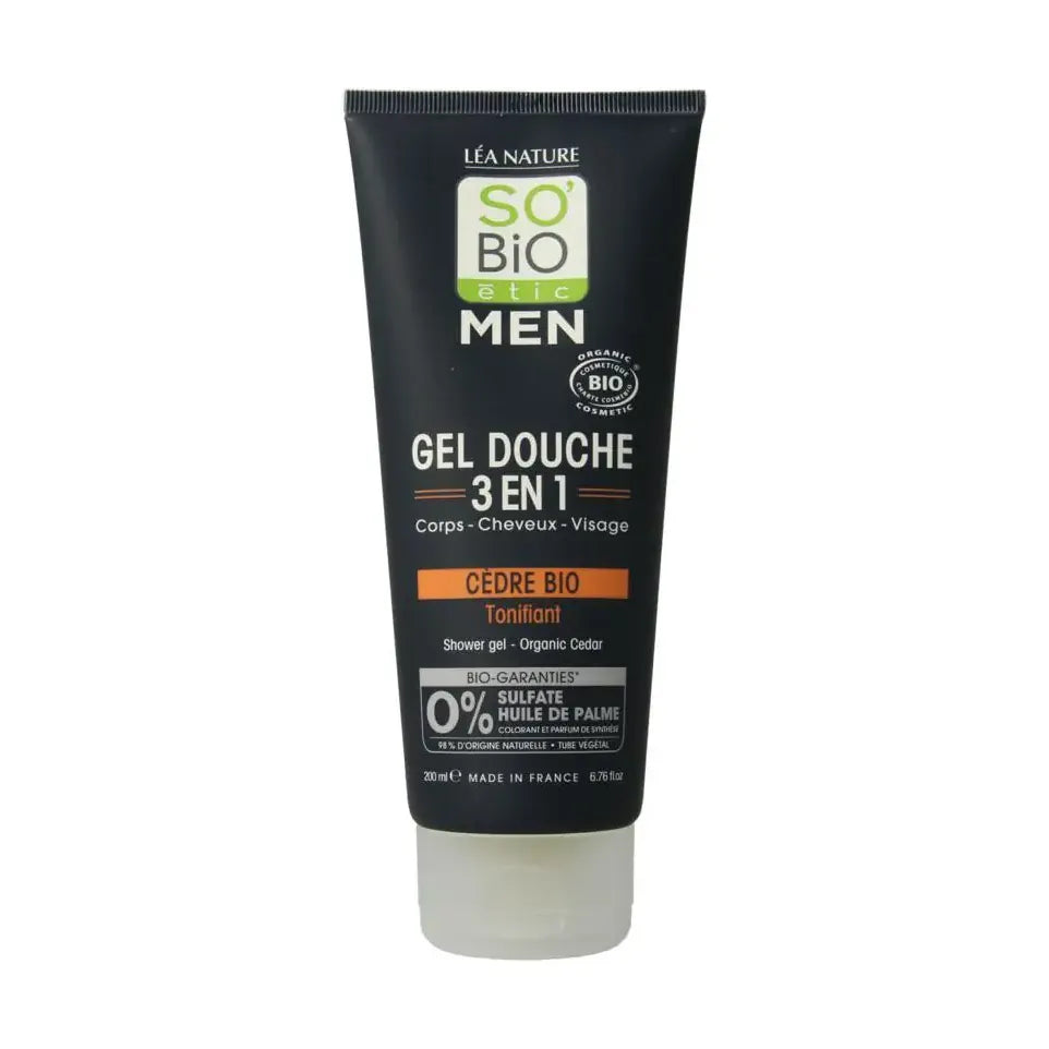 So Bio Etic Showergel for men 3 in 1 cedar 200 ml