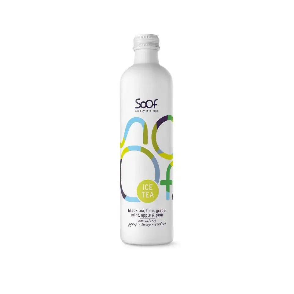 Soof Drinks Siroop zwarte thee limoen & munt 340 ml