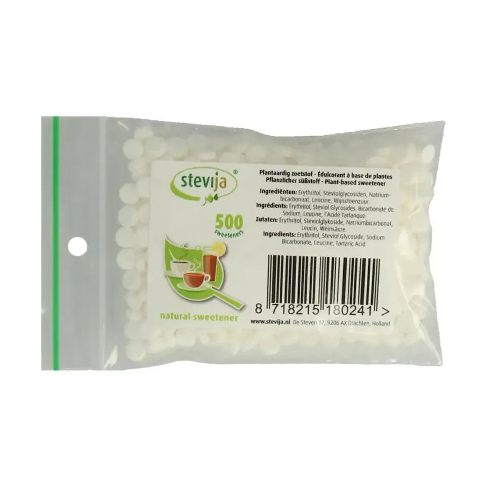 Stevija Stevia zoetjes navulzakje 500 tabletten