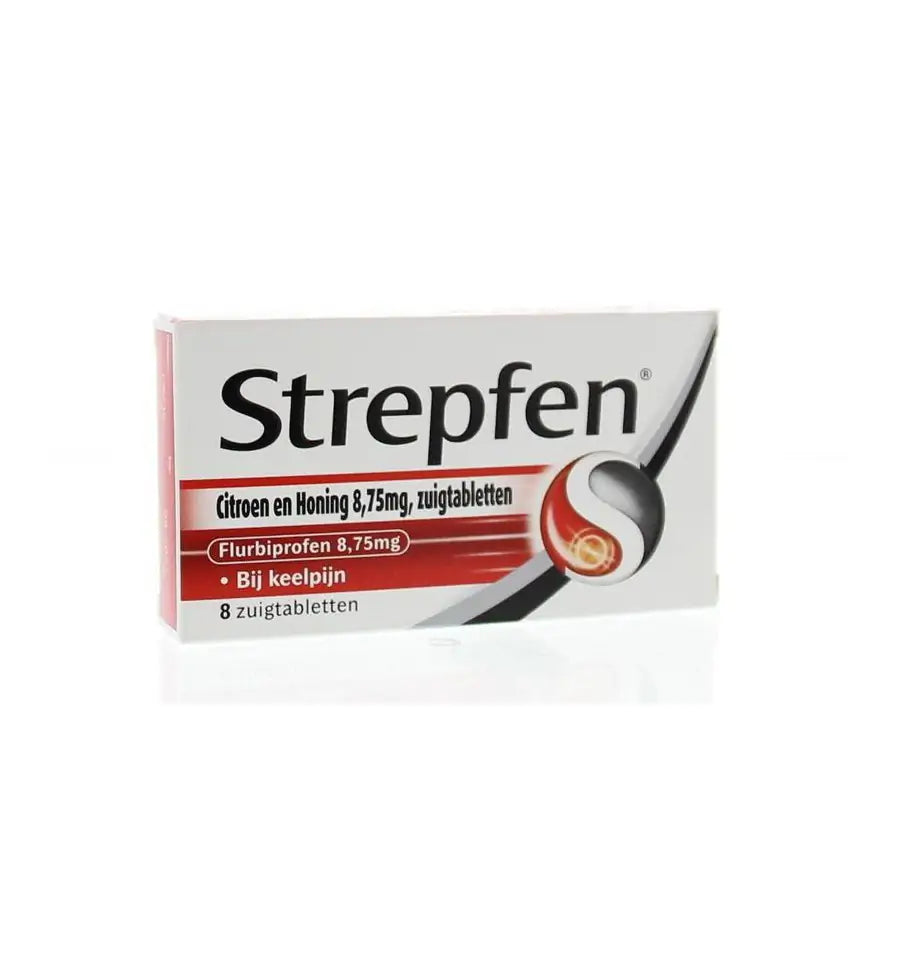 Strepfen Citroen & honing 8 zuigtabletten (afbeelding 1)