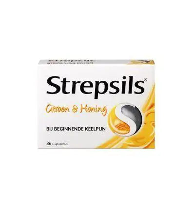 Strepsils Citroen & honing 36 zuigtabletten