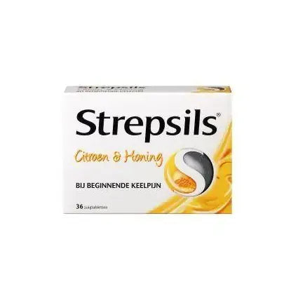 Strepsils Citroen & honing 36 zuigtabletten
