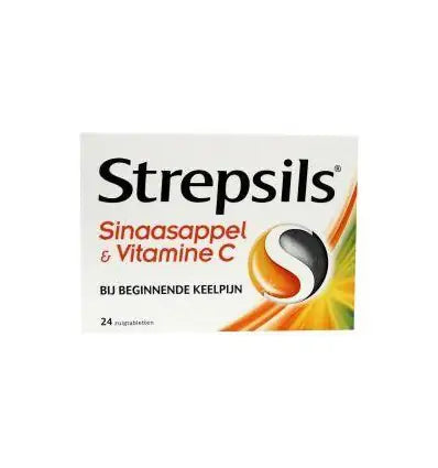 Strepsils Sinaasappel / Vitamine C 24 zuigtabletten (afbeelding 1)