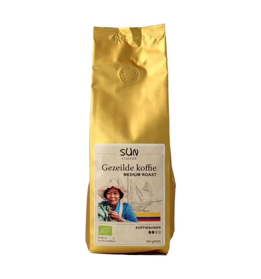 Sun Coffee Gezeilde koffiebonen medium roast 250 gram