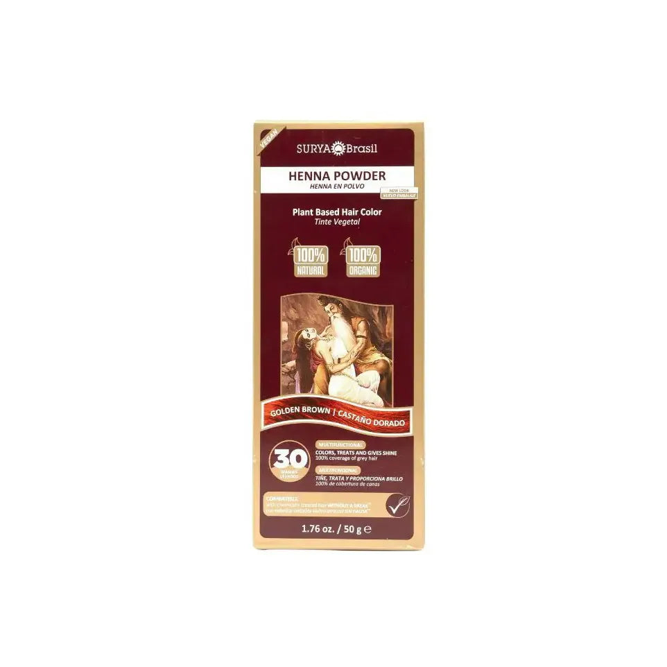 Surya Brasil Henna haarverf poeder goud bruin 50 gram