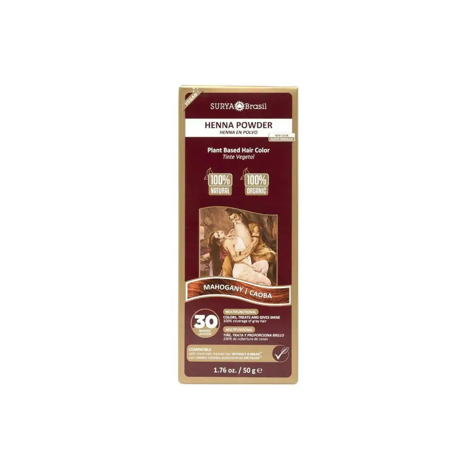Surya Brasil Henna haarverf poeder mahogany 50 gram