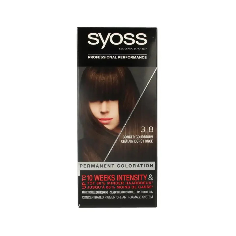 Syoss Color baseline 3-8 donker goudbruin haarverf