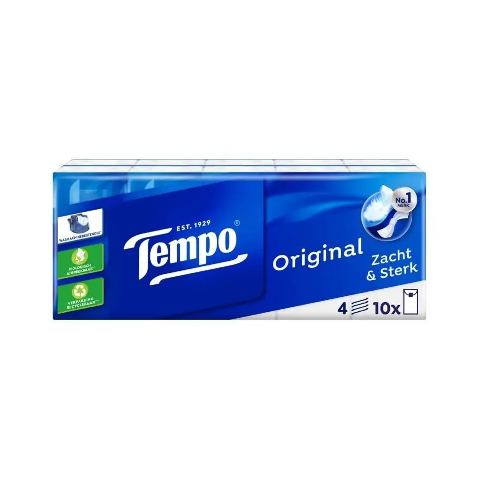 Tempo Regular 10 x 10 100 stuks