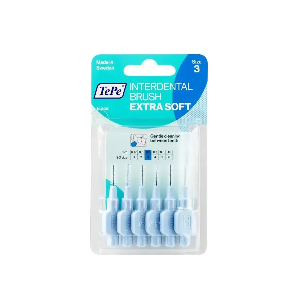 Tepe Interdentale rager extra soft licht blauw maat 3 6 stuks