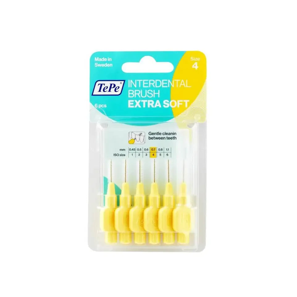 Tepe Interdentale rager extra soft licht geel maat 4 6 stuks