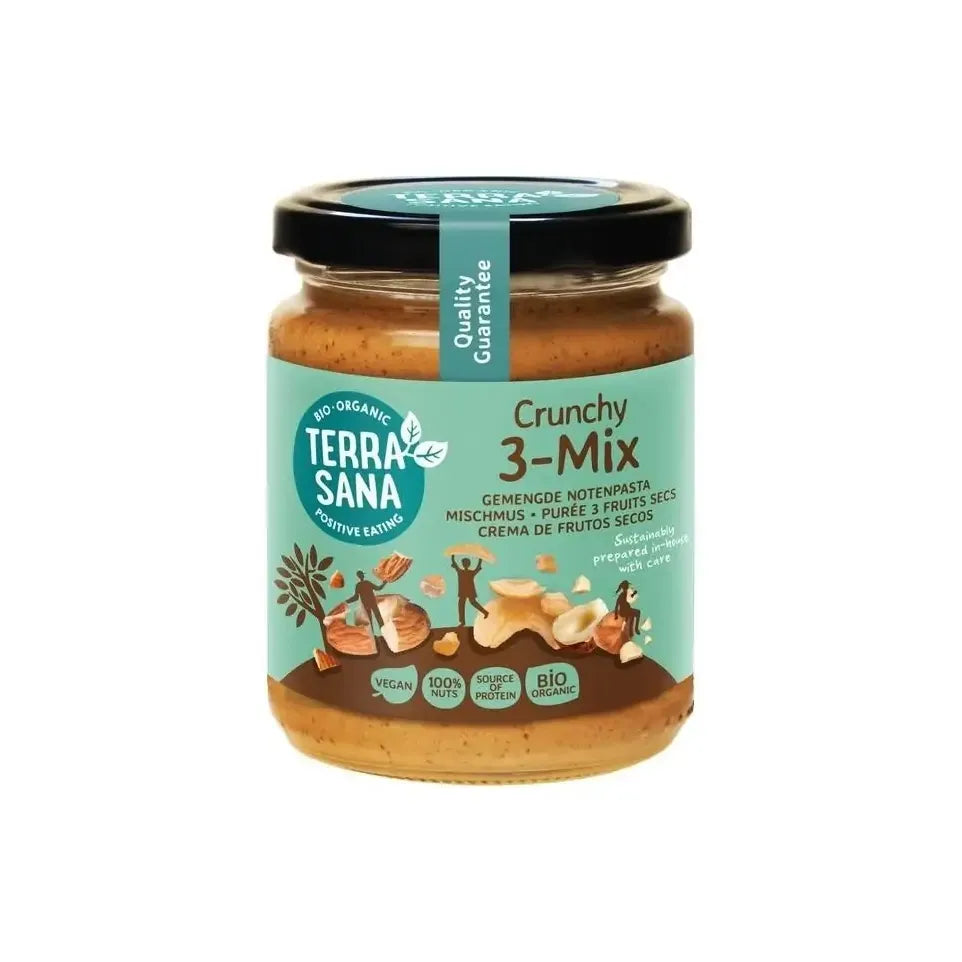 Terrasana 3-Mix crunchy notenpasta 250 gram
