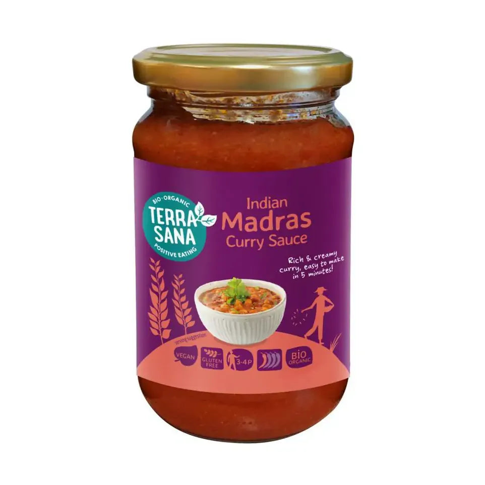 Terrasana Indiase madras currysaus bio 350 gram