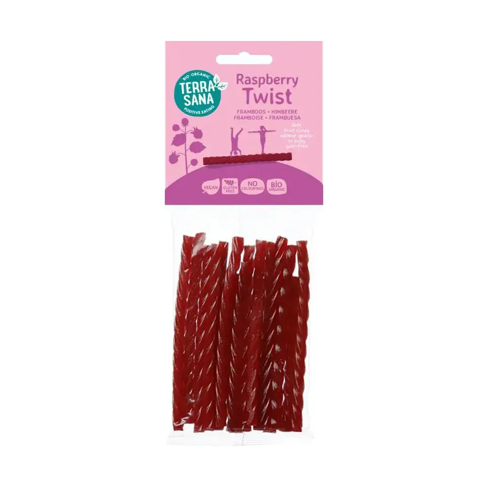 Terrasana Twists framboos bio 75 gram