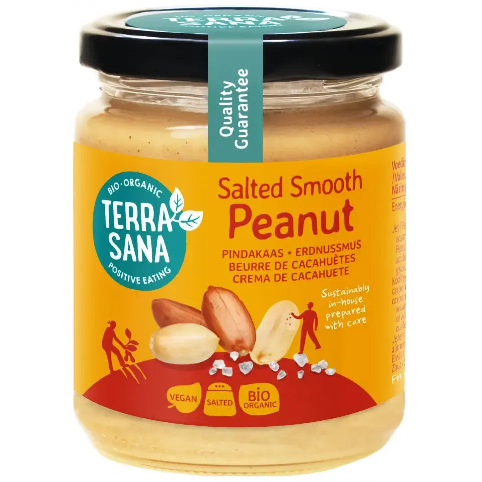 Terrasana Pindakaas fijn met Himalayazout bio 250 gram