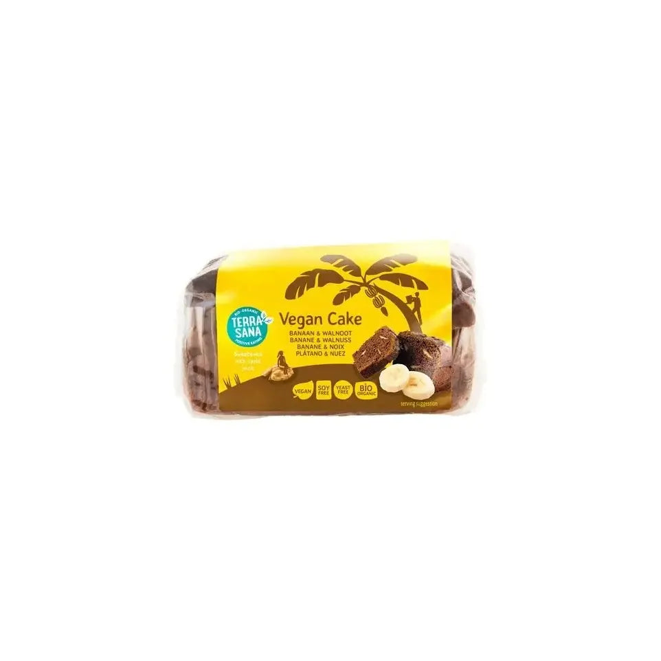 Terrasana Vegan cake banaan & walnoot bio 350 gram
