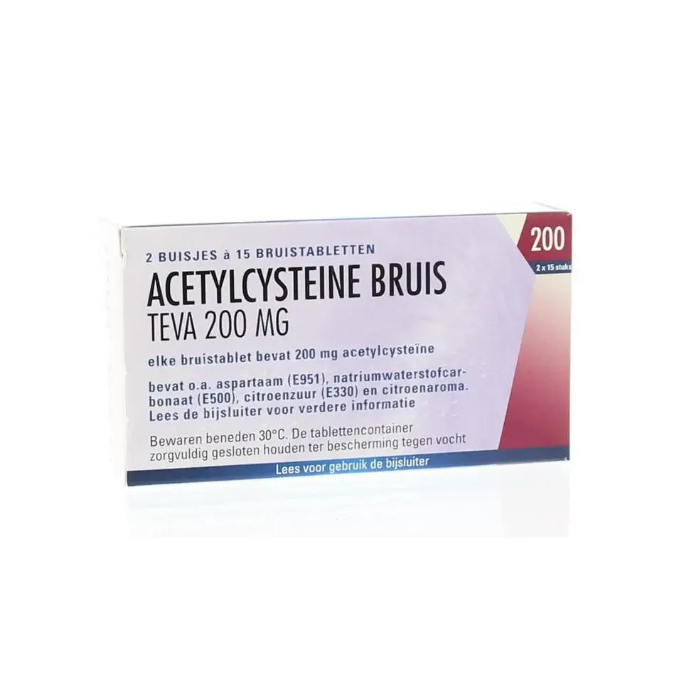 Teva Acetylcysteine 200 mg 30 bruistabletten