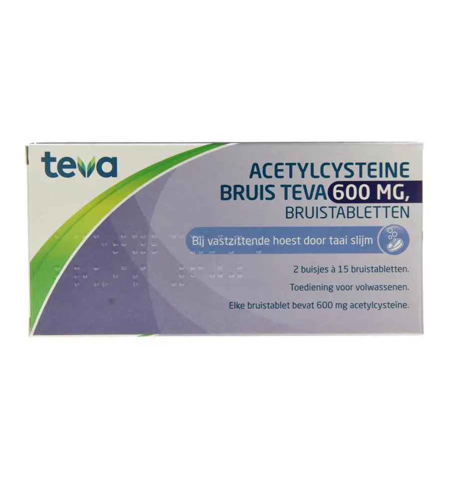 Teva Acetylcysteine 600 mg 30 bruistabletten