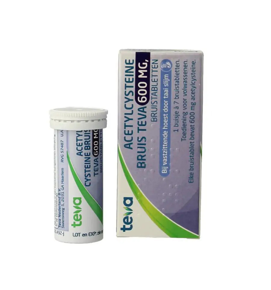 Teva Acetylcysteine 600 mg 7 bruistabletten