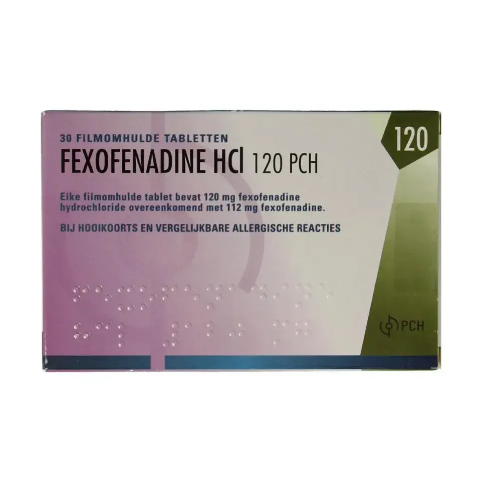 Teva fexofenadine hci 120 mg pch 30 tabletten
