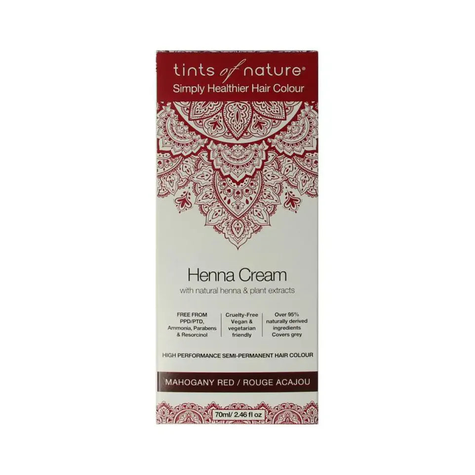 Tints Of Nature Henna cream mahogany red semi permanent 70 ml