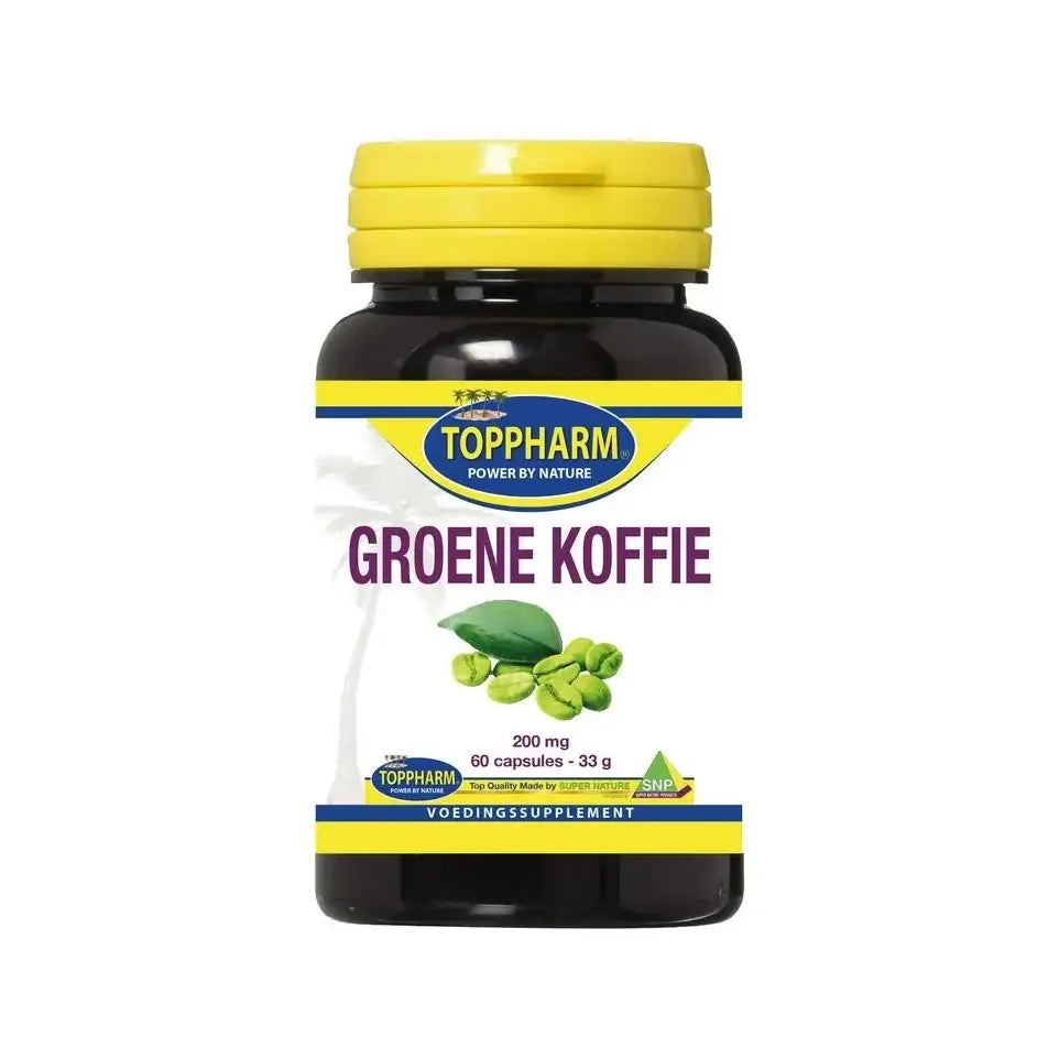 Toppharm Groene koffie 200 mg 60 capsules