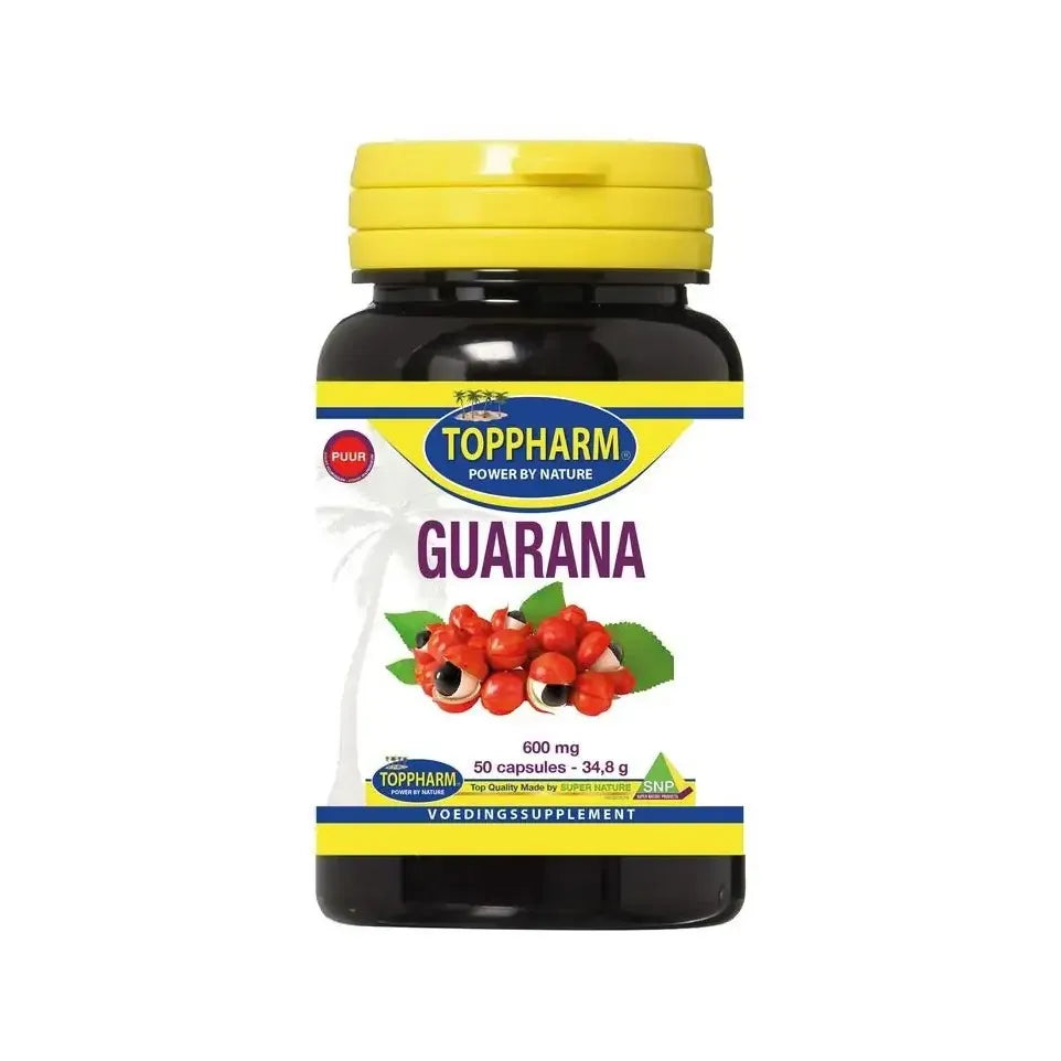 Toppharm Guarana 600 mg puur 50 vcaps