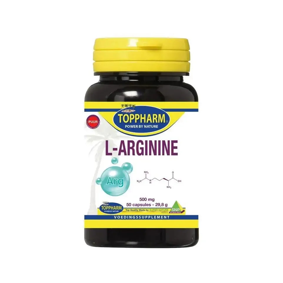 Toppharm L-arginine 500 mg puur 50 vcaps
