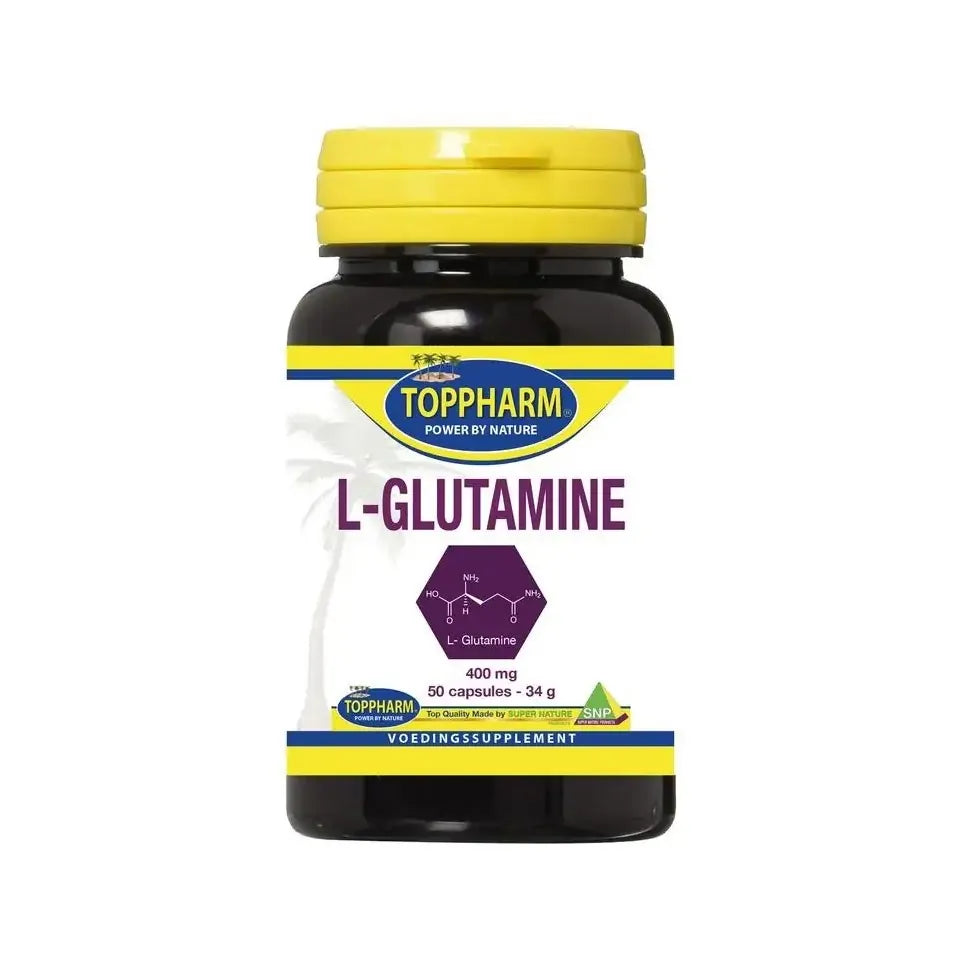 Toppharm L-glutamine 400 mg 50 capsules