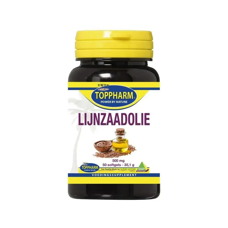 Toppharm Lijnzaadolie 500 mg 50 softgels