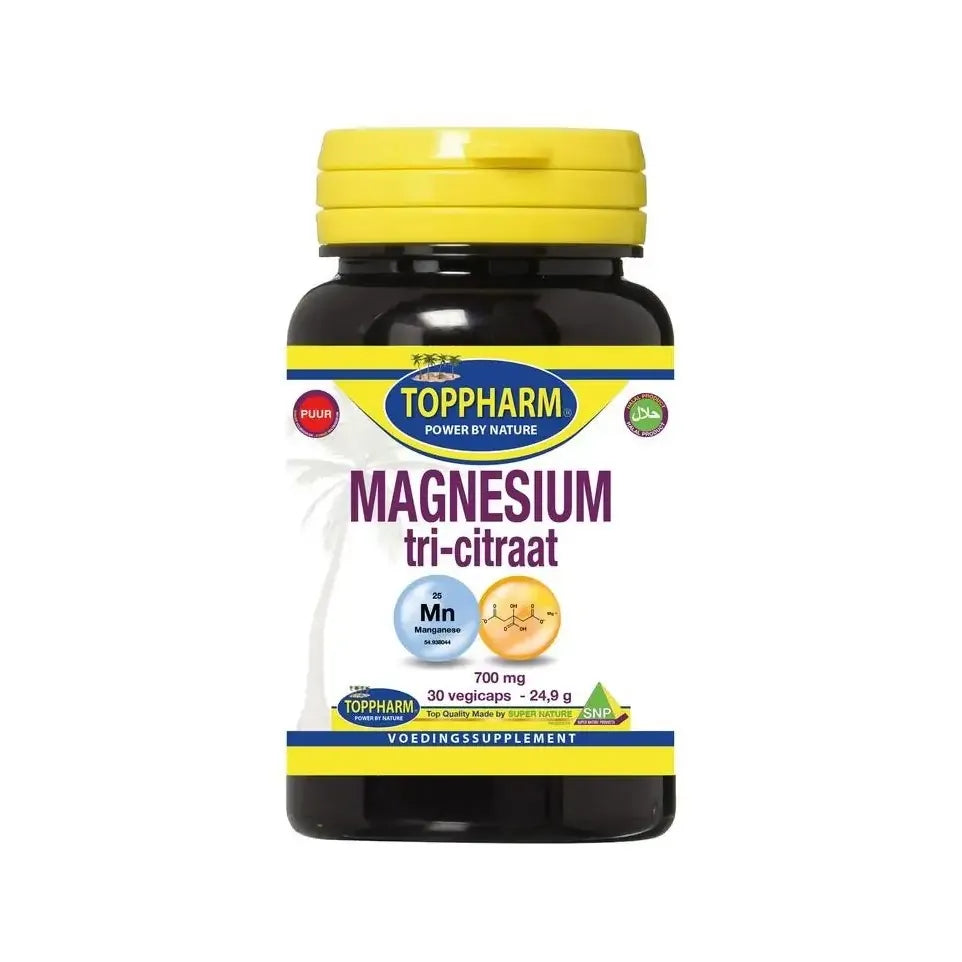 Toppharm Magnesium Tri-citraat 30 vcaps