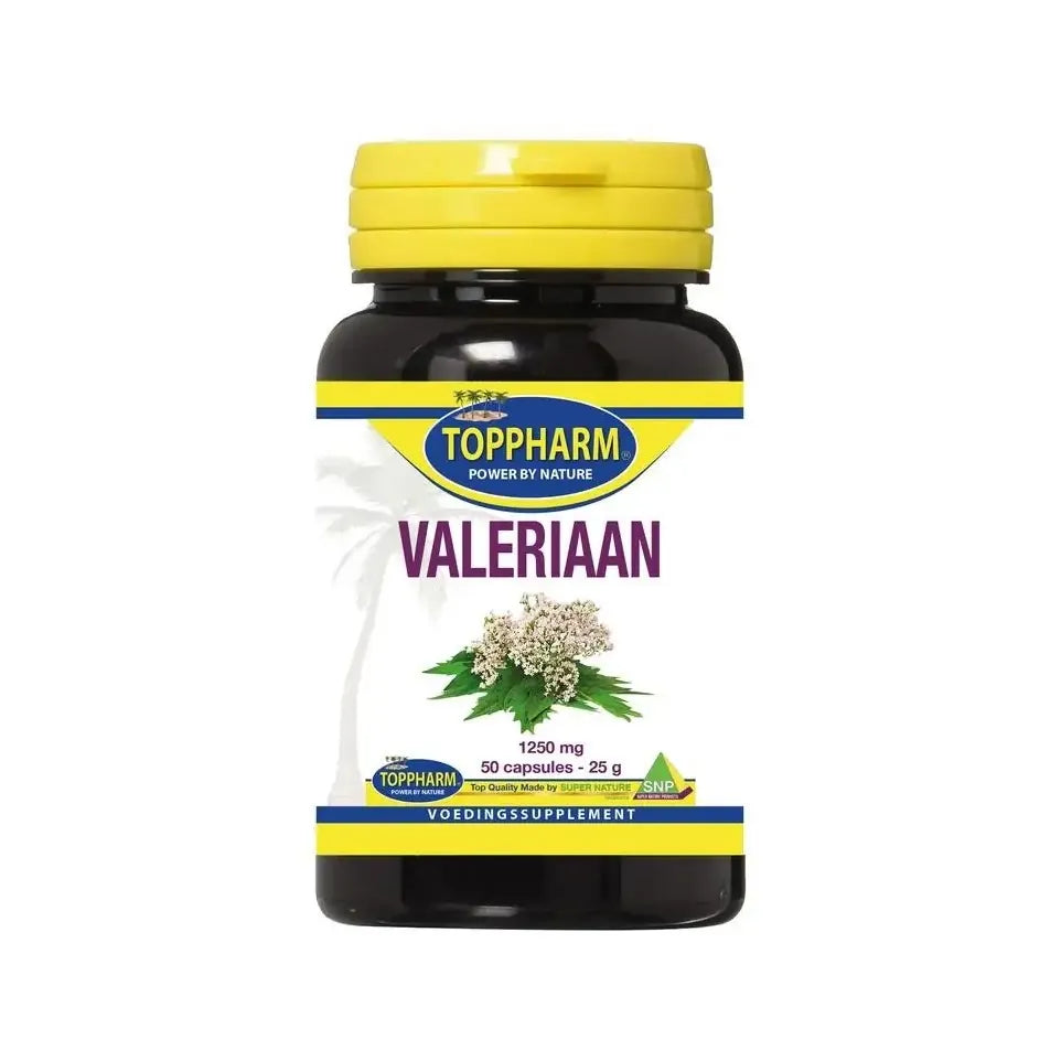 Toppharm Valeriaan 1250 mg 50 capsules