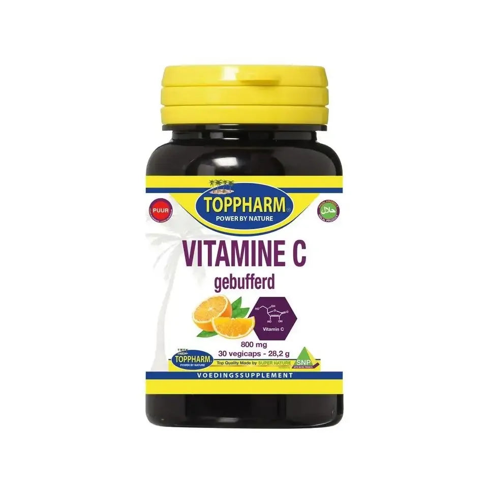 Toppharm Vitamine c Gebufferd puur 30 vcaps