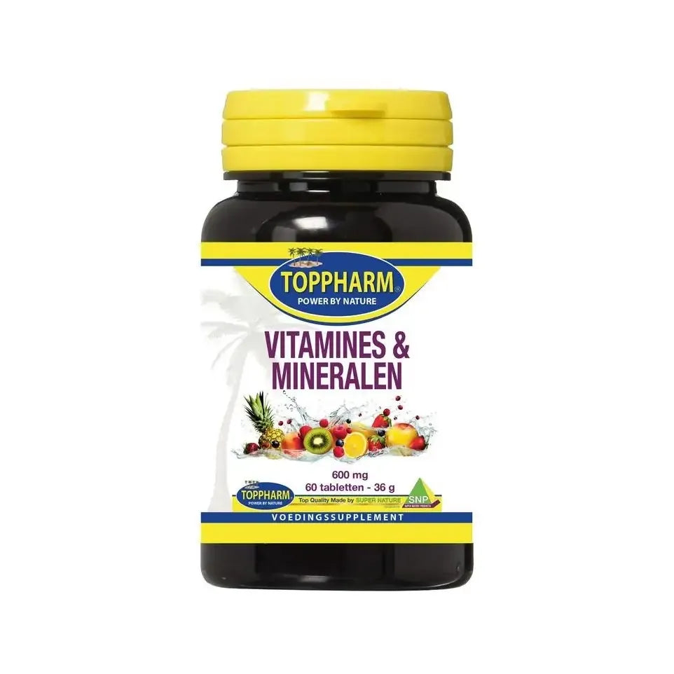 Toppharm Vitamines & Mineralen 60 tabletten