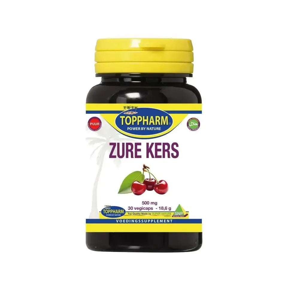 Toppharm Zure kers 500 mg puur 30 vcaps