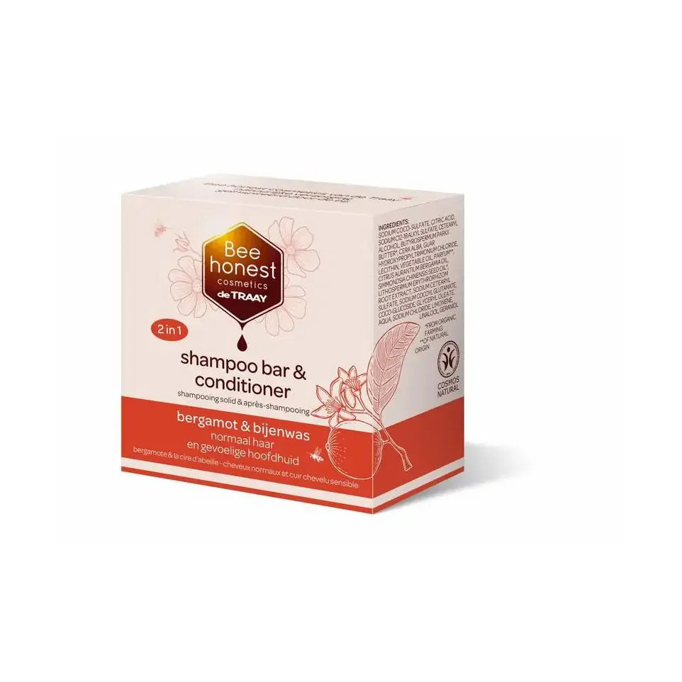 Traay Bee Honest Shampoobar bergamot & bijenwas 80 gram