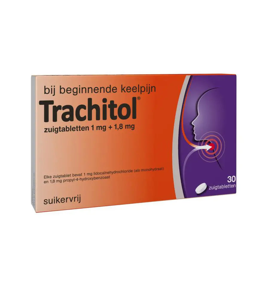 Trachitol suikervrij 30 zuigtabletten