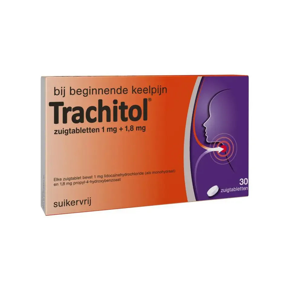 Trachitol suikervrij 30 zuigtabletten