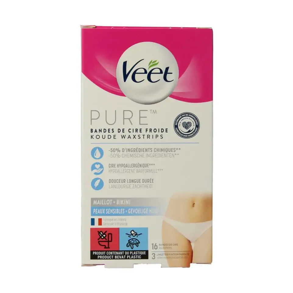 Veet Mimima koude wasstrips bikini hypoallergene 16 stuks