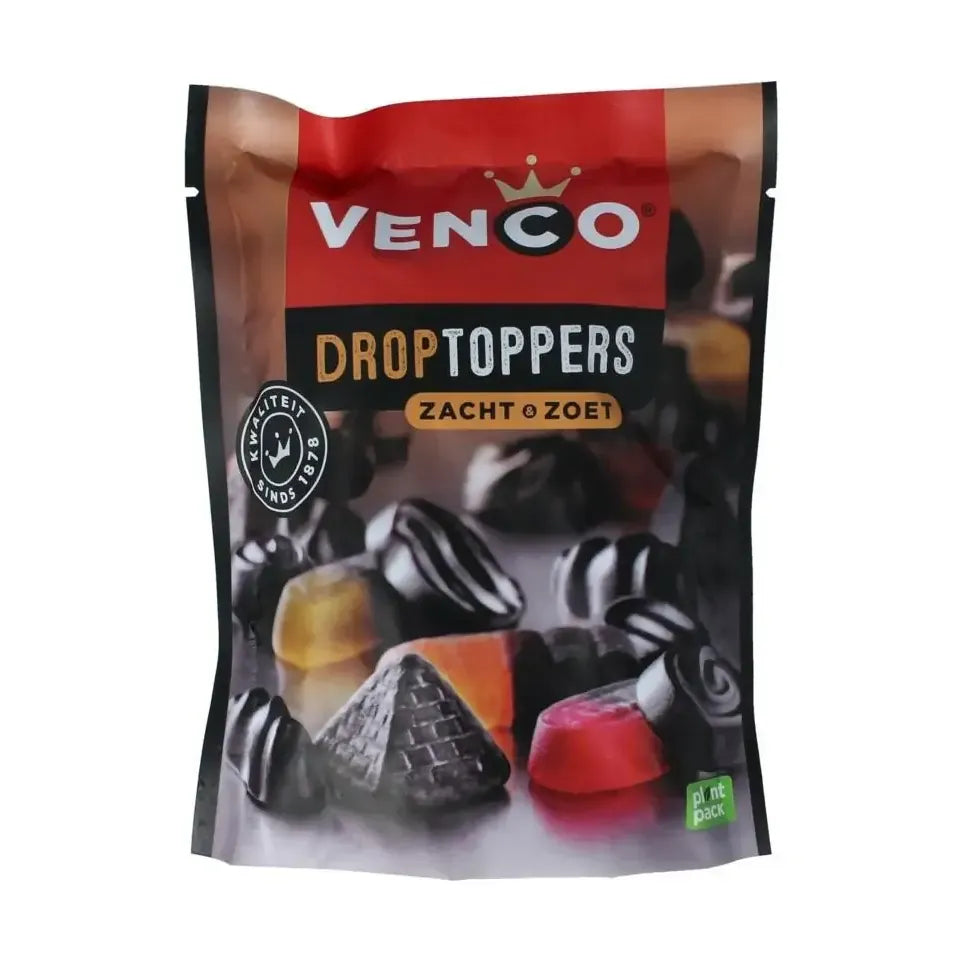 Venco droptoppers zacht zoet 225 gram