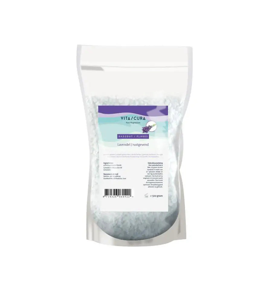 Vitacura Magnesium zout/flakes lavendel 500 gram